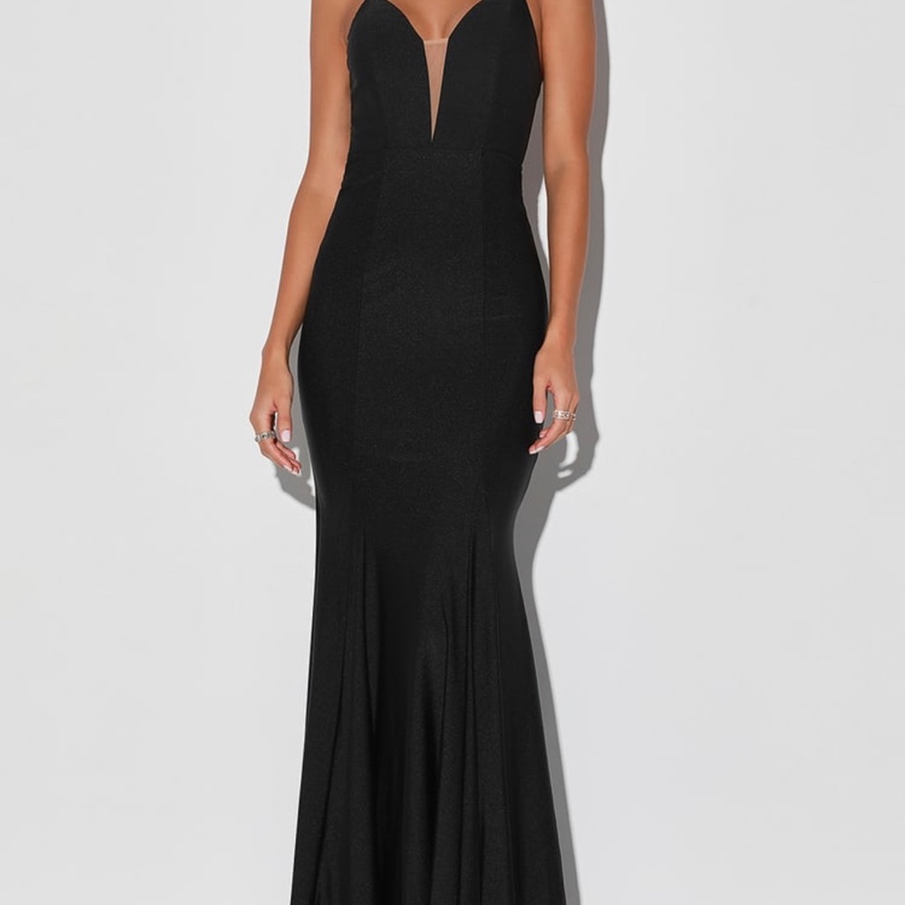Lulus Story of Mine Black Mermaid Maxi Dress